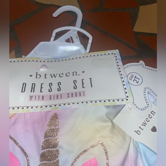 🦄2T unicorn dress set, 3 pieces, new with tag, unicorn outfit, girls 2T - Picture 7 of 12